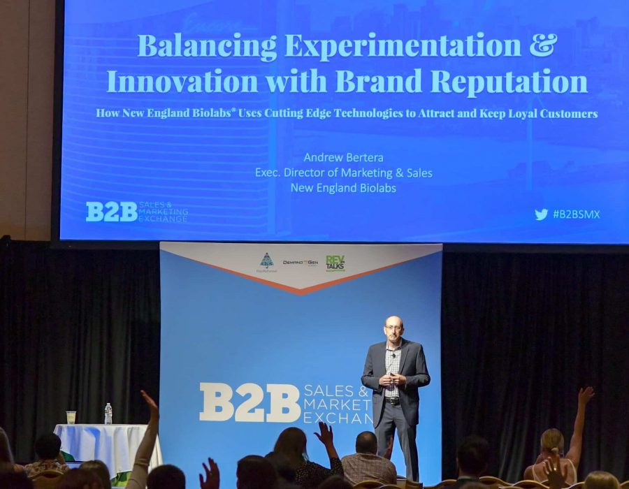 Our closing keynote featured a fascinating case study led by Andrew Bertera about how New England BioLabs uses cutting-edge technologies to attract and keep loyal customers.